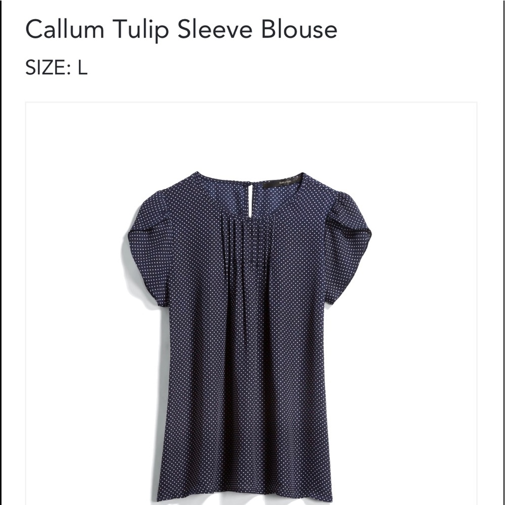 Stitch Fix - Navy blue with white polkadot blouse